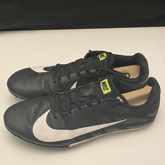 Nike Zoom, Rival S MEN’S racing shoe black and white with spikes size 10 - Picture 5 of 9